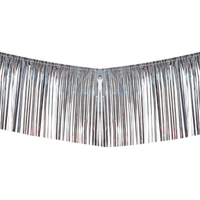 Fransengirlande Silber L: 6 m H: 34 cm