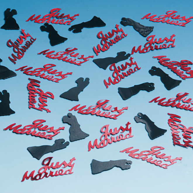 Konfetti Hochzeit - Just Married & Brautpaar -