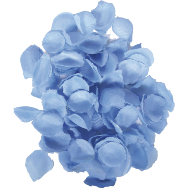 Rosenblätter Hellblau - Groß - 144 Stück