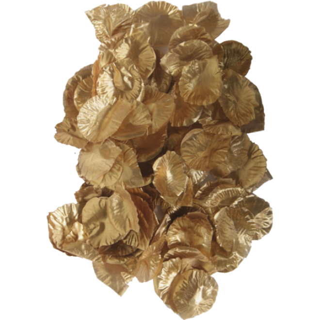 Rosenblätter Gold - Groß - 144 Stück