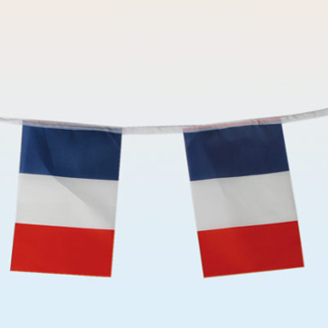 Wimpelkette Frankreich - Rechteckig 3 m