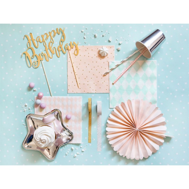 Servietten Rosa (Gold Gepunktet) - 20 Stück