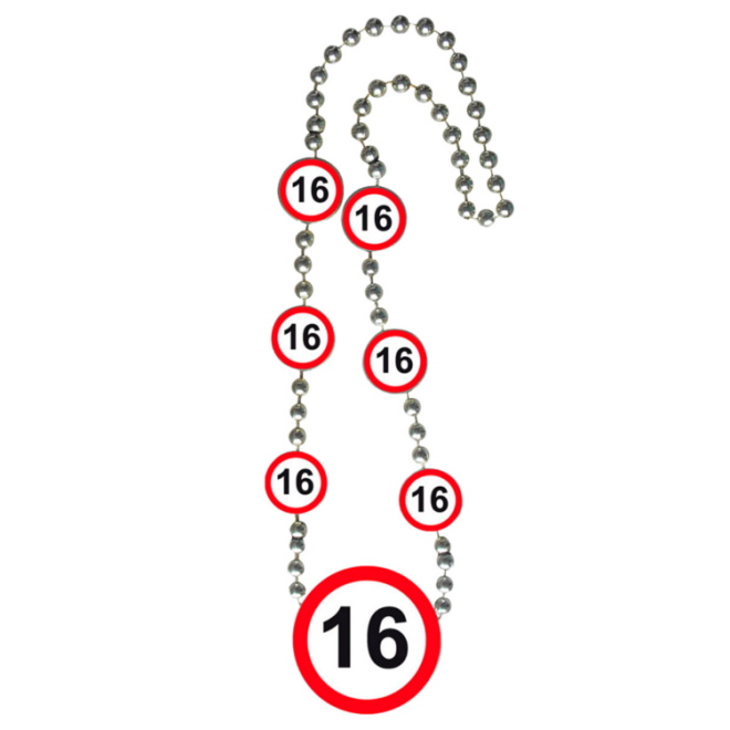 Kette "16" - Verkehrsschild -