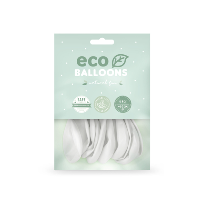 10 ECO-Luftballons - Ø 30cm - White