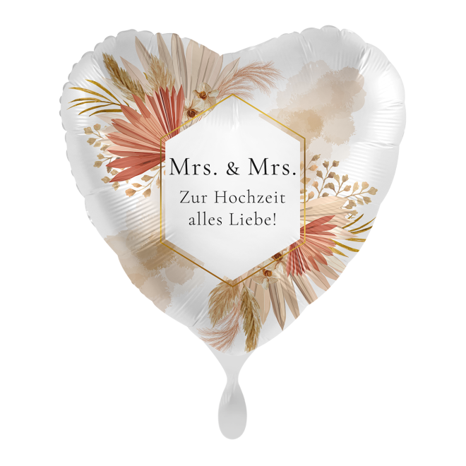 1 Balloon - Bohemian Florals Wedding Mrs. & Mrs.- GER