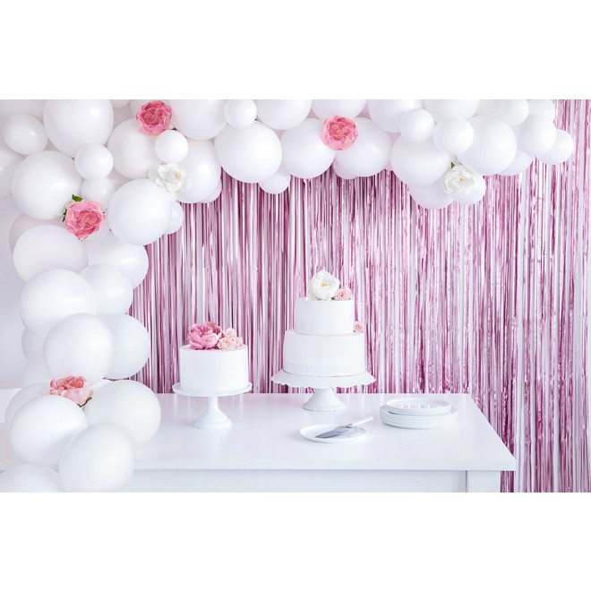 1 Glittervorhang - 2,5m - Altrosa