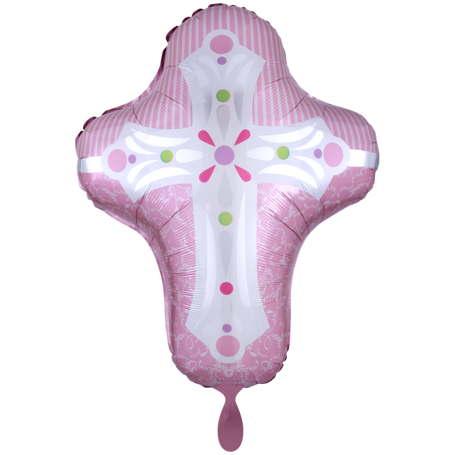 1 Ballon XXL - Pink Cross