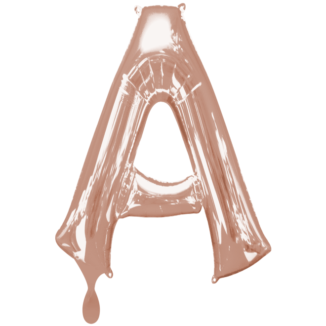 1 Balloon XXL - Buchstabe A - Rosegold