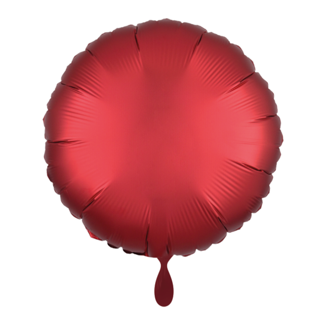 1 Balloon - Rund - Satin - Rot