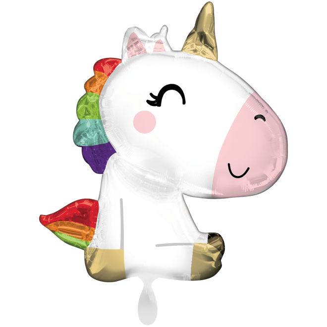 1 Balloon XXL - Satin Sitting Unicorn
