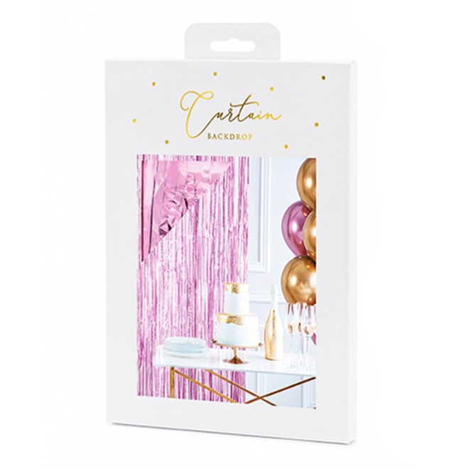 1 Glittervorhang - 2,5m - Altrosa