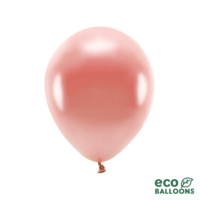 10 ECO-Luftballons - Ø 30cm - Metallic - Rosegold