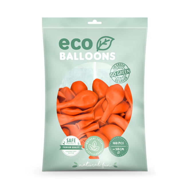100 ECO-Luftballons - Ø 30cm - Orange