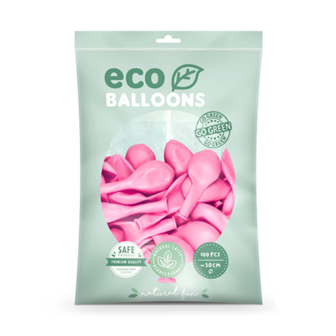 100 ECO-Luftballons - Ø 30cm - Pink (Rosa)