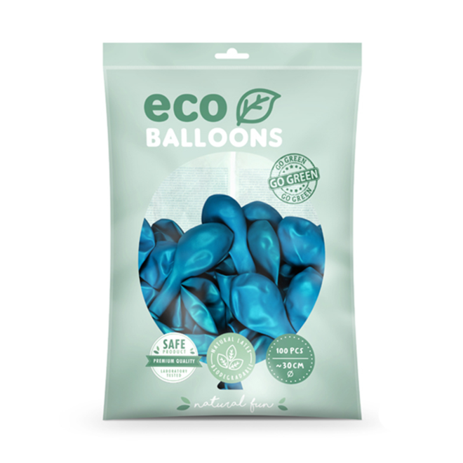 100 ECO-Luftballons - Ø 30cm - Turquoise