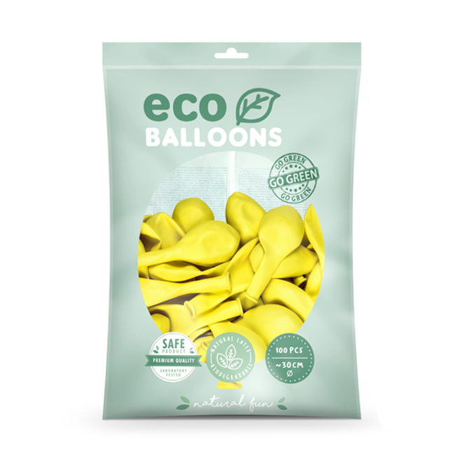 100 ECO-Luftballons - Ø 30cm - Yellow