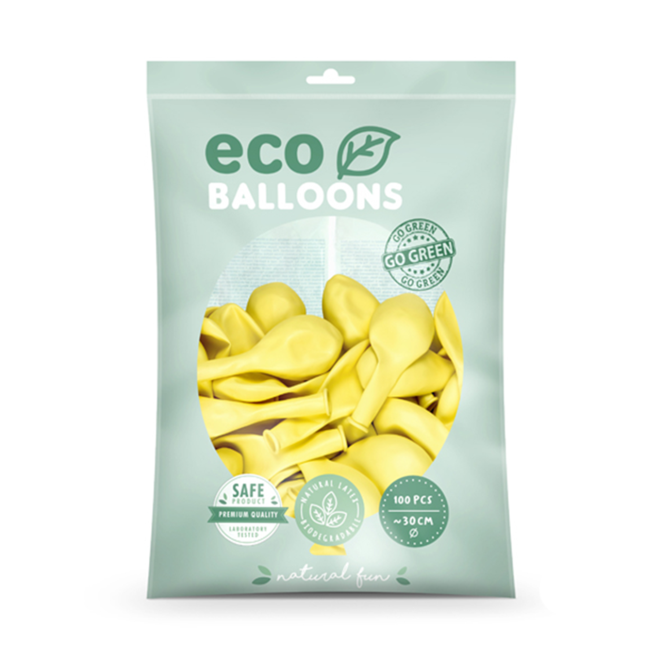 100 ECO-Luftballons - Ø 30cm - Light Yellow