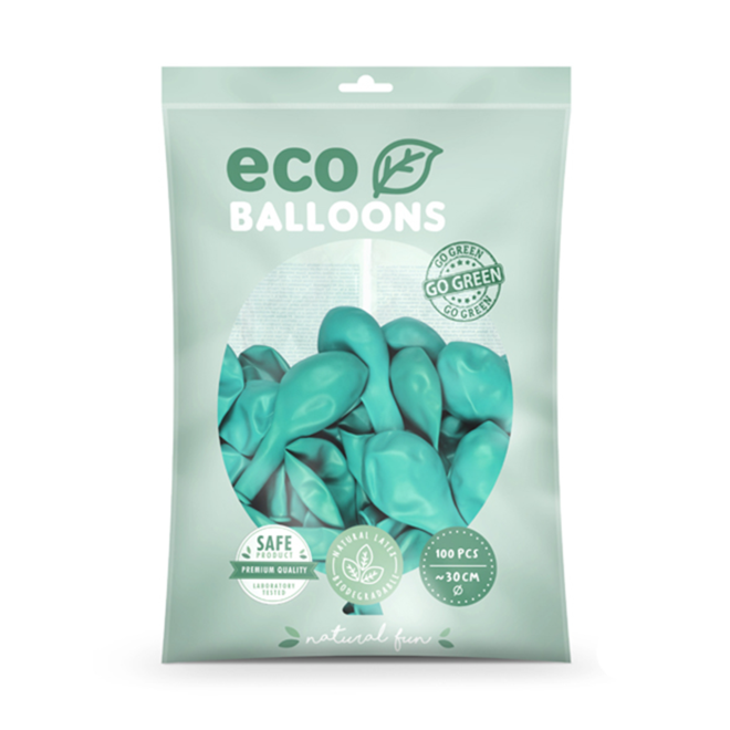 100 ECO-Luftballons - Ø 30cm - Dark Mint
