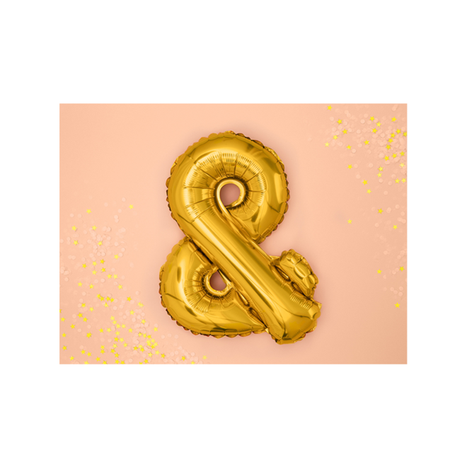 1 Ballon XS - Zeichen & - Gold