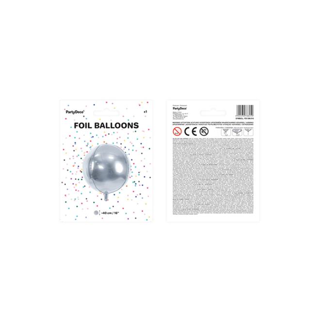 1 Kugelballon - Silber