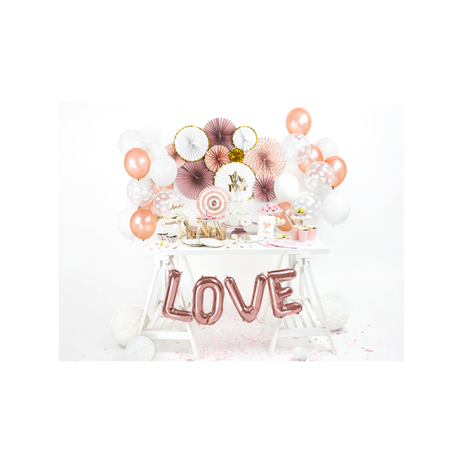 1 Ballon - Schriftzug - LOVE - RoseGold