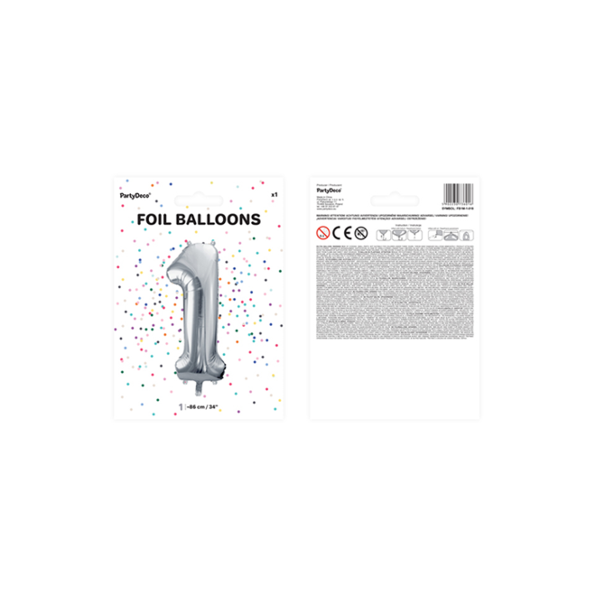 1 Balloon - Herz - Blau