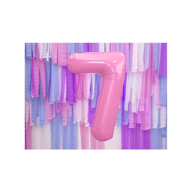 1 Ballon XXL - Zahl 7 - Rosa