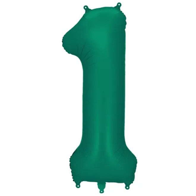 1 Ballon XXL - Zahl 1 - Bottle Green