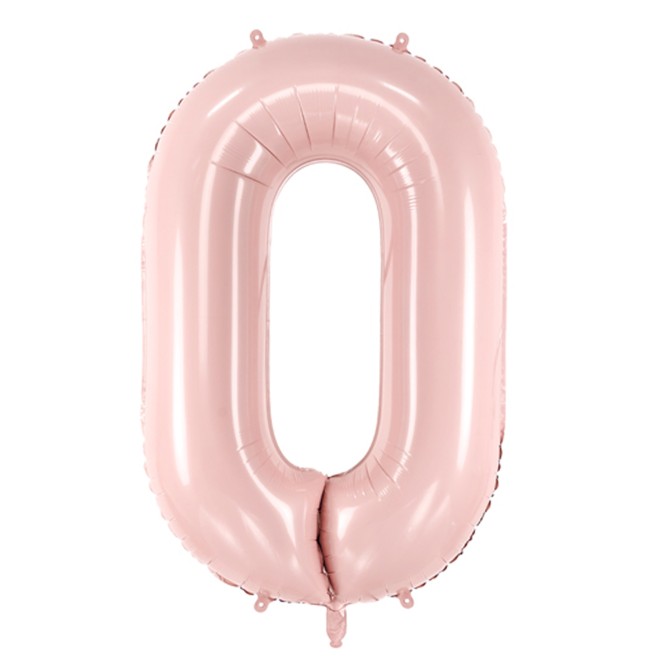 1 Balloon XL - Zahl 0 - Rosa