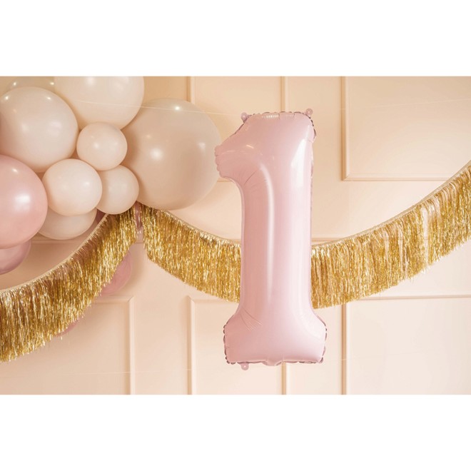 1 Balloon XL - Zahl 1 - Rosa