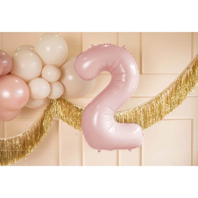 1 Balloon XL - Zahl 2 - Rosa