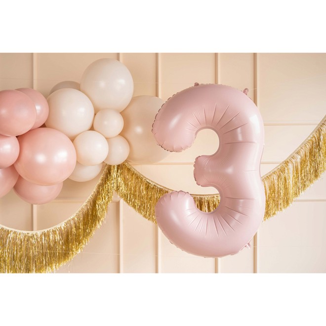1 Balloon XL - Zahl 3 - Rosa