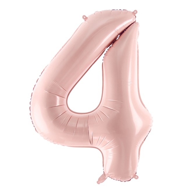 1 Balloon XL - Zahl 4 - Rosa