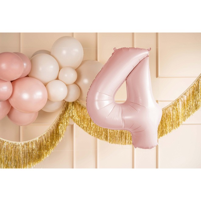1 Balloon XL - Zahl 4 - Rosa