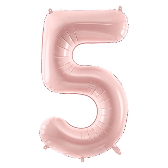 1 Balloon XL - Zahl 5 - Rosa