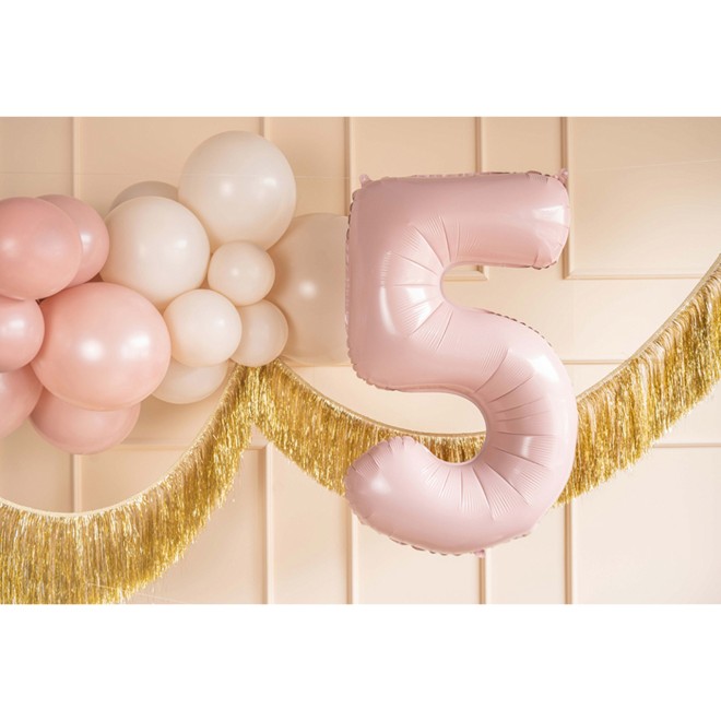 1 Balloon XL - Zahl 5 - Rosa