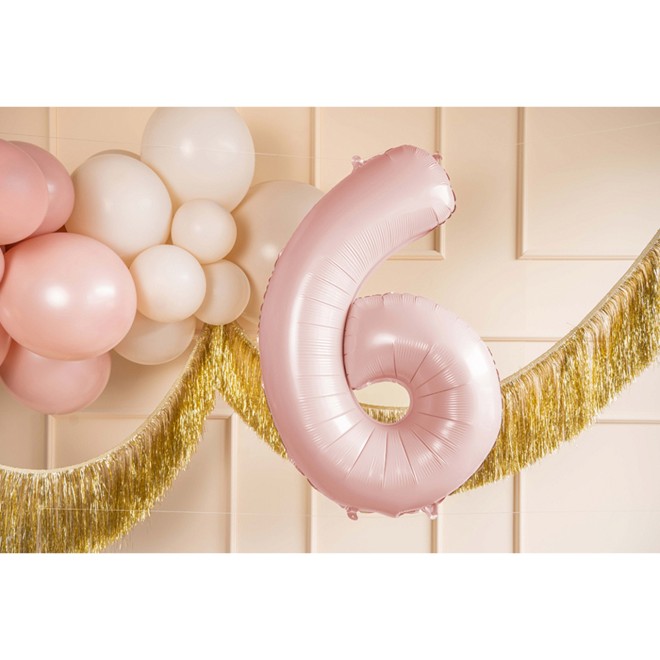 1 Balloon XL - Zahl 6 - Rosa