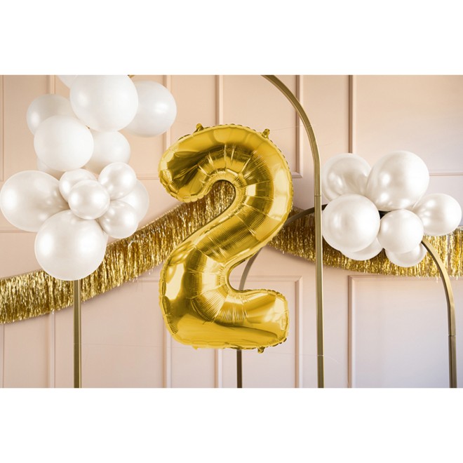 1 Balloon XL - Zahl 2 - Gold