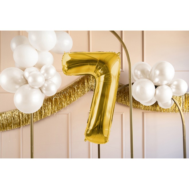 1 Balloon XL - Zahl 7 - Gold