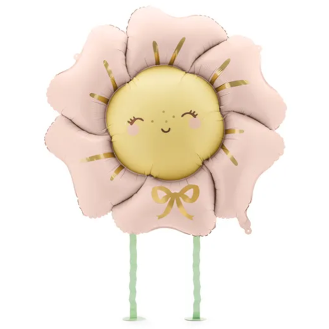 1 Laufender Ballon XXL - Blume - Rosarot