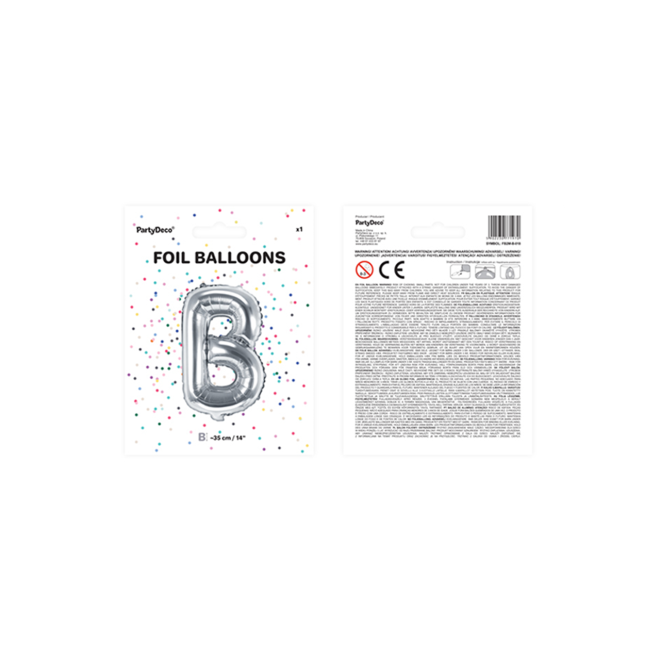 1 Ballon XS - Buchstabe B - Silber