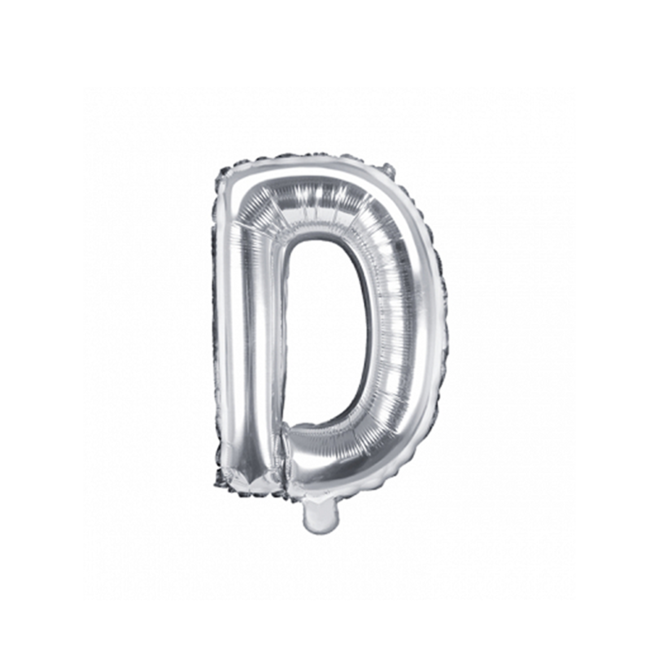 1 Ballon XS - Buchstabe D - Silber