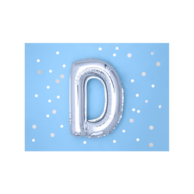 1 Ballon XS - Buchstabe D - Silber
