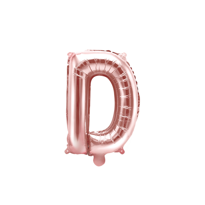 1 Ballon XS - Buchstabe D - RoseGold