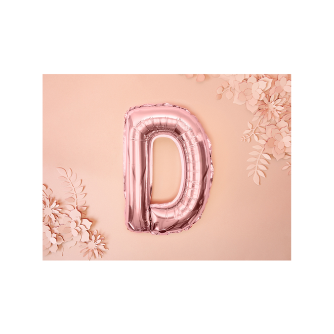 1 Ballon XS - Buchstabe D - RoseGold