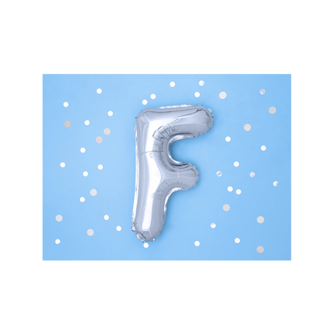 1 Ballon XS - Buchstabe F - Silber