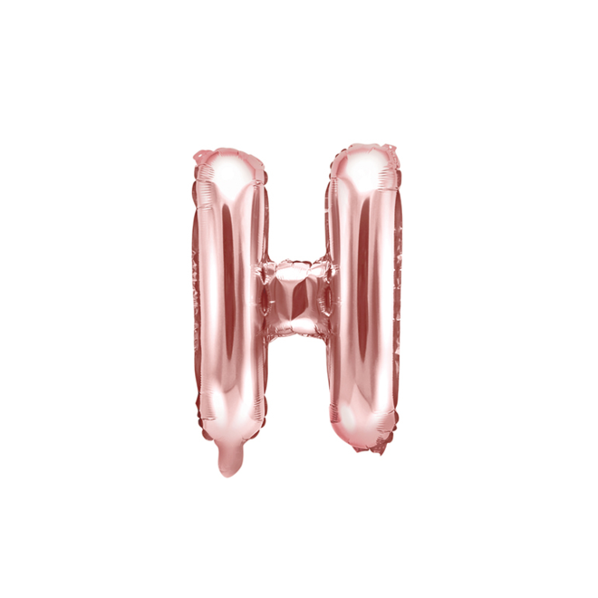 1 Ballon XS - Buchstabe H - RoseGold