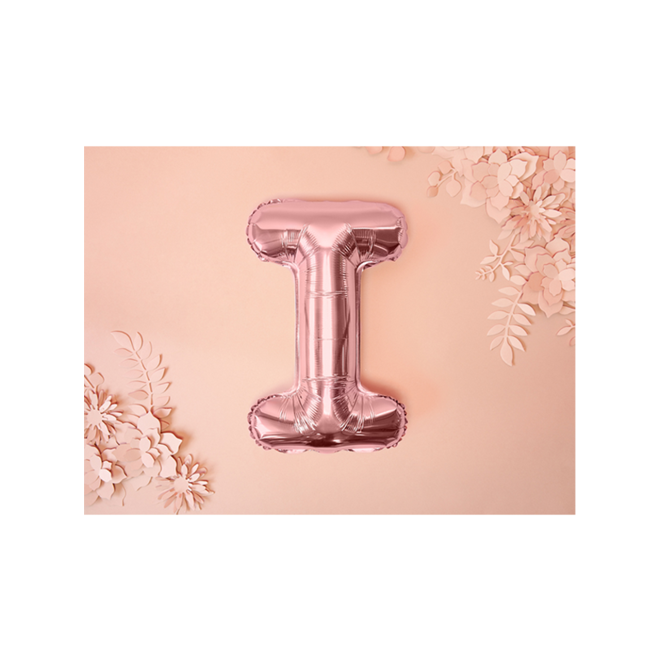 1 Ballon XS - Buchstabe I - RoseGold