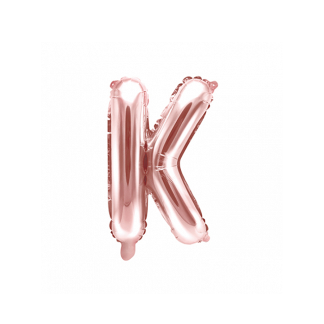 1 Ballon XS - Buchstabe K - RoseGold