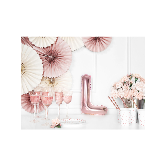 1 Ballon XS - Buchstabe L - RoseGold